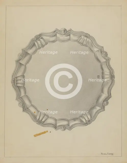 Silver Tray, c. 1936. Creator: Michael Fenga.