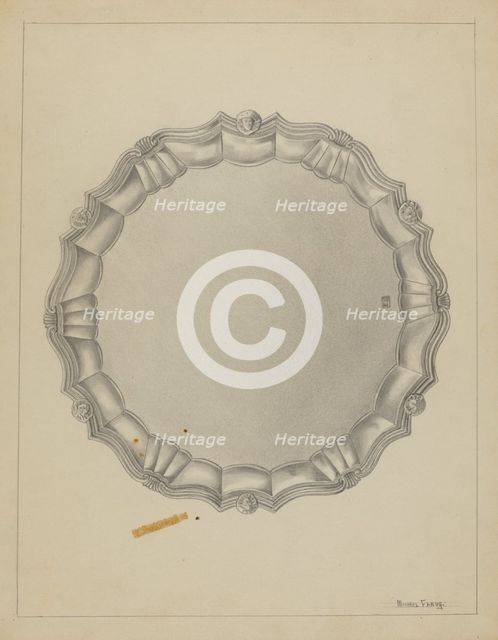 Silver Tray, c. 1936. Creator: Michael Fenga.