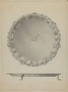Silver Tray, c. 1936. Creator: Simon Weiss