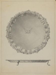 Silver Tray, c. 1936. Creator: Simon Weiss