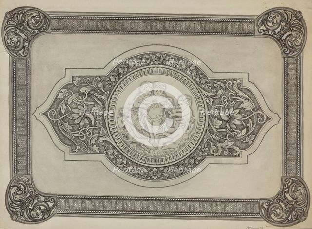 Silver Tray, c. 1937. Creator: Irene M. Burge.
