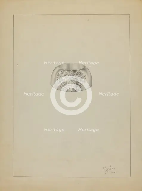 Silver Trencher Salt, c. 1936. Creator: Clayton Braun.