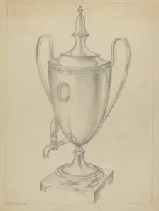 Silver Urn, c. 1936. Creator: Hester Duany