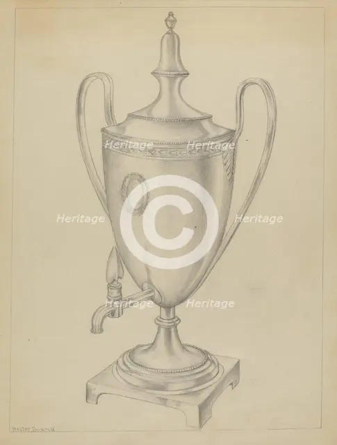 Silver Urn, c. 1936. Creator: Hester Duany.