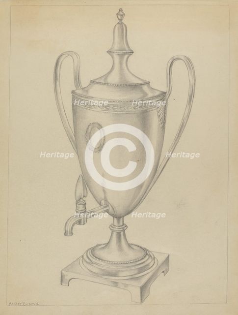 Silver Urn, c. 1936. Creator: Hester Duany.