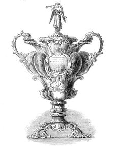 Silver vase presented to Sir R. Sale, 1845. Creator: Unknown