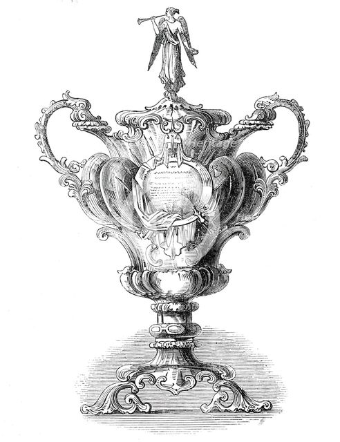 Silver vase presented to Sir R. Sale, 1845. Creator: Unknown.