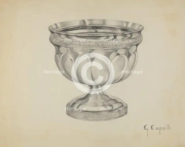 Silver Waste Bowl, c. 1936. Creator: Giacinto Capelli.
