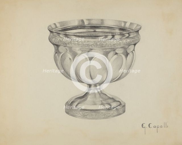 Silver Waste Bowl, c. 1936. Creator: Giacinto Capelli.