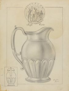 Silver Water Pitcher, c. 1936. Creator: Clayton Braun