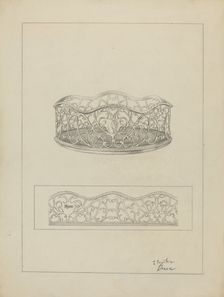 Silver Wine Coasters, c. 1936. Creator: Clayton Braun