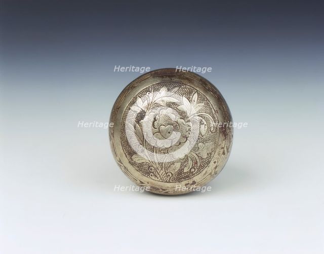 Silvered bronze covered box, Late Tang-Northern Song dynasty, China. Creator: Unknown.