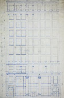 Silversmith Building, Chicago, Illinois, Elevation, 1896. Creator: Daniel Burnham