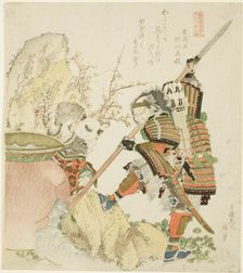 Sima Guang and Shibata Katsuie, from the series "Five Sibling Pictures of China and Japan ..., 1821. Creator: Hokusai