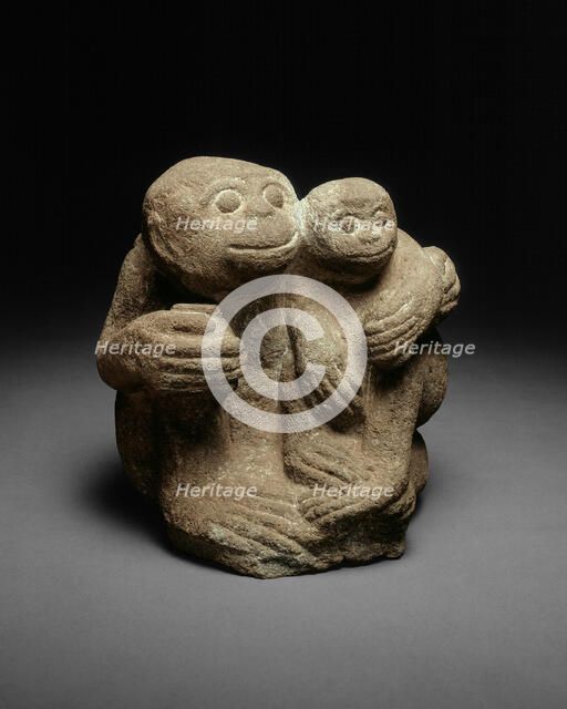 Simian Mother and Child, 13th century. Creator: Unknown.