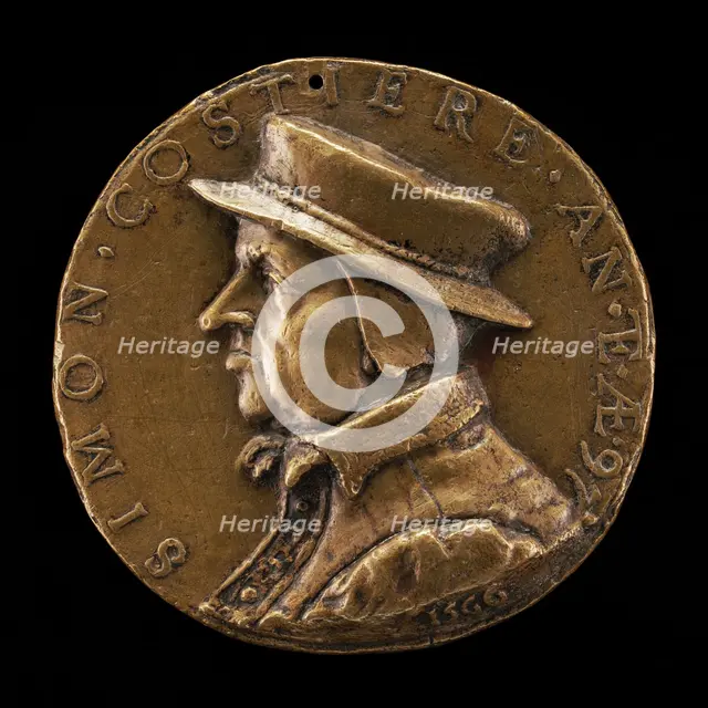 Simon Costière of Lyon, 1469-after 1572, Goldsmith and Jeweler, 1566. Creator: Pierre Woeiriot.