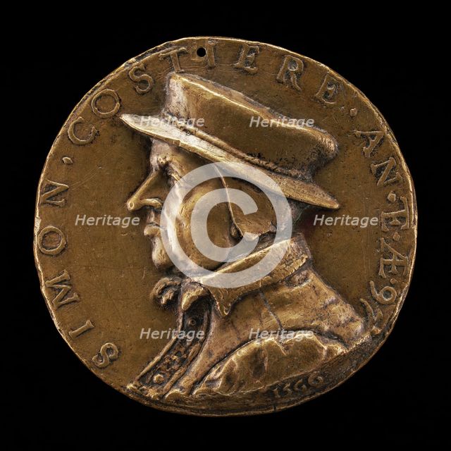 Simon Costière of Lyon, 1469-after 1572, Goldsmith and Jeweler, 1566. Creator: Pierre Woeiriot.