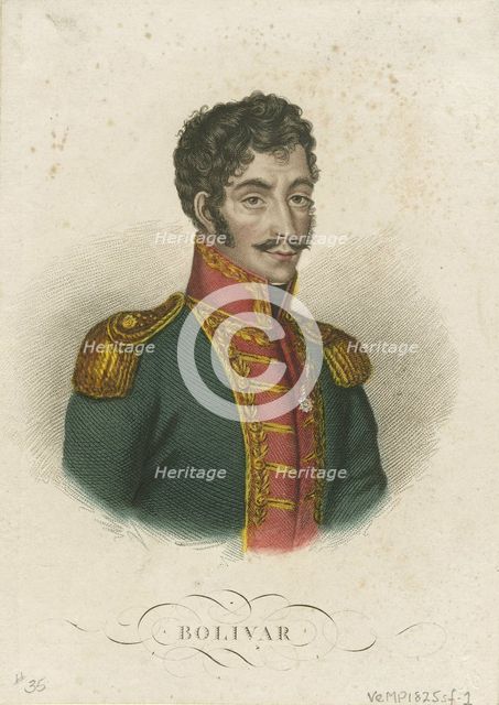 Simón Bolívar (1783-1830), 1825. Artist: Anonymous  