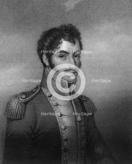 Simon Bolivar, 19th century South American revolutionary, (1836).Artist: W Holl