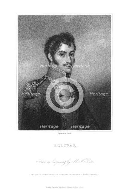 Simon Bolivar, 19th century South American revolutionary. Artist: Unknown