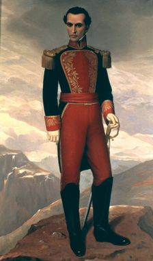 Simon Bolivar The Liberator (1783-1830), military and hero of the American Revolution