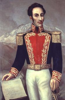 Simon Bolivar The Liberator (1783-1830), military and hero of the American Revolution
