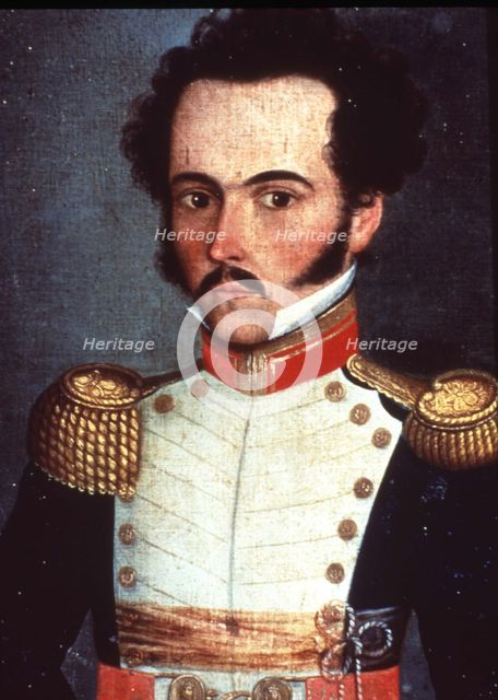 Simon Bolivar 'El Libertador' (1783-1830), soldier and hero of the American Revolution.