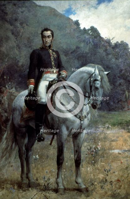 Simon Bolivar 'El Libertador' (1783-1830), soldier and hero of the American Revolution.