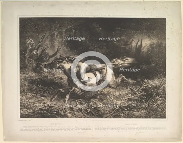 Simon Butler (Indian Trails, vol. II), 1852. Creator: Jean Francois Millet.