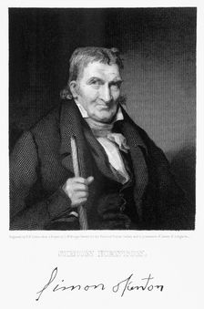 Simon Kenton, American frontiersman, 19th century. Creator: Richard W Dodson