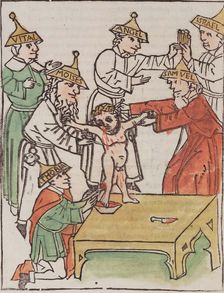 Simon of Trent. From Passio beati Simonis by Johannes Matthias Tuberinus, 1475
