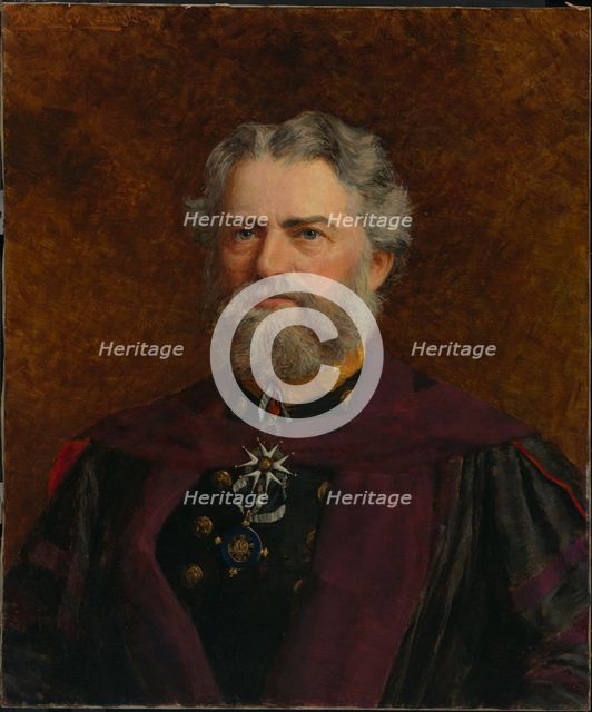 Simon Newcomb, 1909. Creator: Charles Harold L. MacDonald.