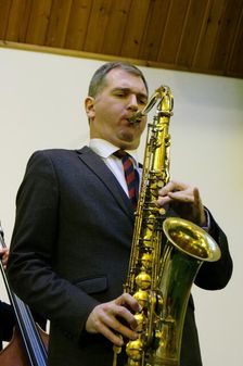 Simon Spillett, NJA fundraising gig, Loughton, Essex, February 11, 2017. Artist: Brian O'Connor