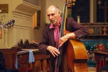 Simon Woolf, Geoff Simkins - Howard Alden Trio, St Andrews Church, Hove, East Sussex, 21 Oct 2022. Creator: Brian O'Connor