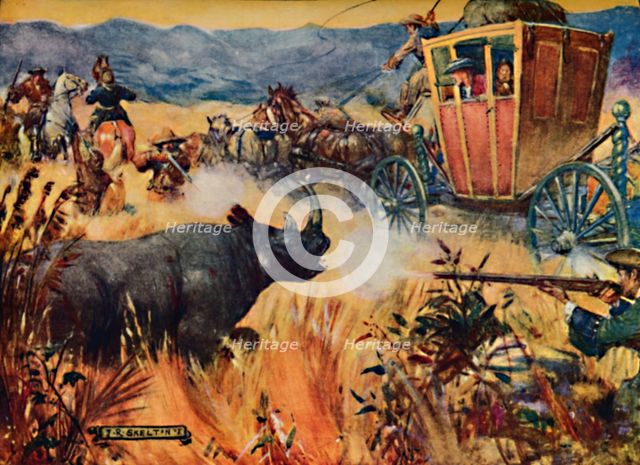 'Simon van der Stel and the Rhinoceros', 1909. Artist: Joseph Ratcliffe Skelton.
