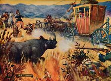 Simon van der Stel and the Rhinoceros 1909. Artist: Joseph Ratcliffe Skelton