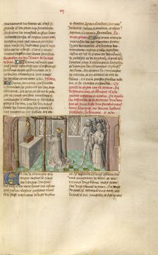 Simonides Consulting the Oracle of Apollo; Miroir Historial, about 1475. Creator: Unknown