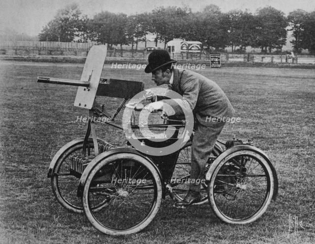 Simms 'Motor Scout' armoured quadricycle, c1899. Artist: Unknown