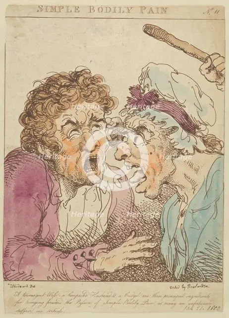 Simple Bodily Pain, 1800., 1800. Creator: Thomas Rowlandson.