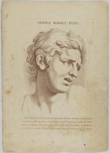 Simple Bodily Pain (from Heads Representing the Various Passions of the Soul; as they are ..., 1765. Creator: Anon
