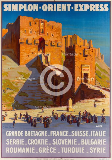 Simplon-Orient-Express, ca 1927. Creator: La Nézière, Joseph de (1873-1944).