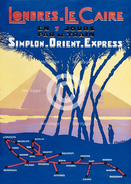Simplon-Orient-Express, Londres-le Caire, c. 1930.