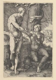 Sin of Adam and Eve, 1529. Creator: Lucas van Leyden