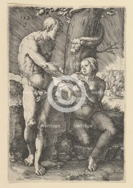 Sin of Adam and Eve, 1529. Creator: Lucas van Leyden.