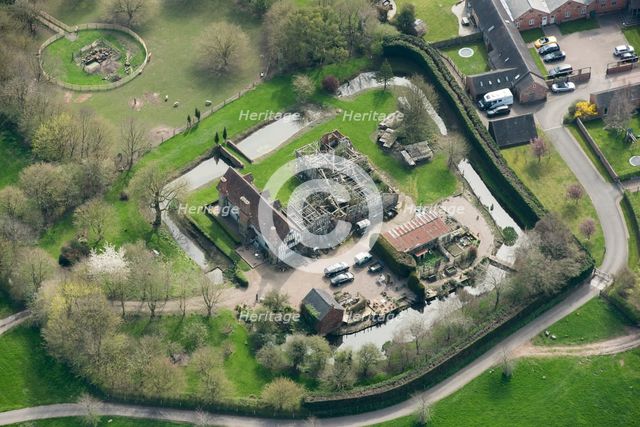 Sinai Park moated site, originally the summer retreat of the abbots of Burton Abbey, Staffs, 2021. Creator: Damian Grady.