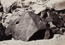 Sinaitic Inscriptions in Wadee El-Mukattab, 1860. Creator: Francis Frith