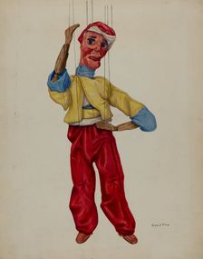 Sinbad Marionette, c. 1938. Creator: George File