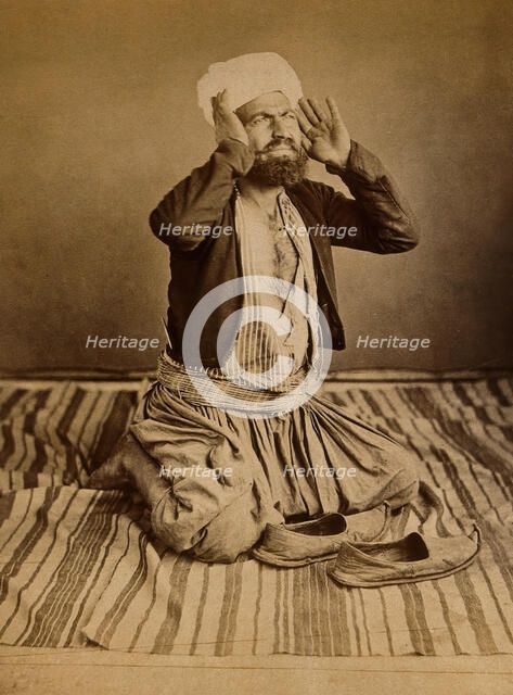 Singapore: a Mohammedan praying, c1880. Creator: John Edmund Taylor.