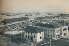 Singapore Harbour is always crowded with shipping of many type and nationalities 1937