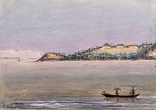 Singapore: the quarantine station on St John's Island, 1879. Creator: John Edmund Taylor
